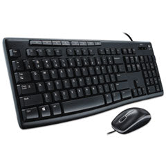 Logitech® Wired Media Combo MK200, USB 2.0, Black