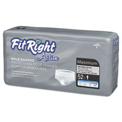 FitRight Active Male Guards, 6" x 11", White, 52/Pack