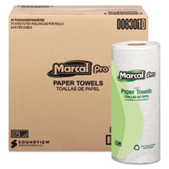 100% Premium Recycled Kitchen Roll Towels, 2-Ply, 11 x 9, White, 70/Roll, 30 Rolls/Carton