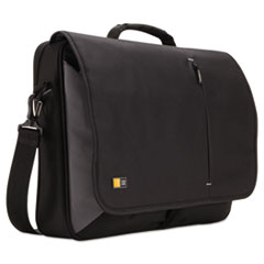 Case Logic® Laptop Messenger, Fits Devices Up to 17", Dobby Nylon, 3.37 x 17.75 x 13.75, Black