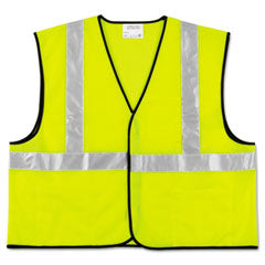 MCR™ Safety Class 2 Safety Vest, Polyester, X-Large, Fluorescent Lime with Silver Stripe