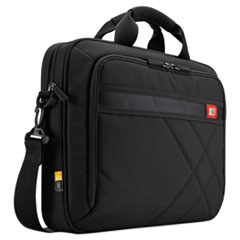 Case Logic® Diamond Laptop Briefcase, Fits Devices Up to 17", Nylon, 17.3 x 3.2 x 12.5, Black