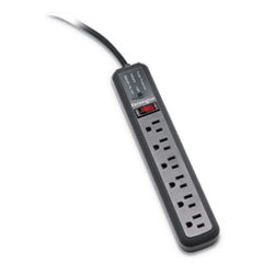 Kensington® Guardian Surge Protector, 6 AC Outlets, 15 ft Cord, 540 J, Gray