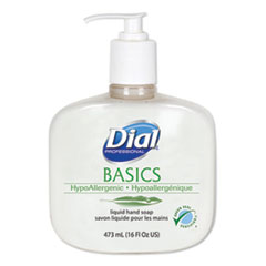 Dial® Professional Basics Liquid Hand Soap, Fresh Floral, 16 oz Pump, 12/Carton