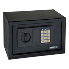 FireKing® Small Personal Safe, 0.3 cu ft, 12.19w x 7.56d x 7.88h, Black