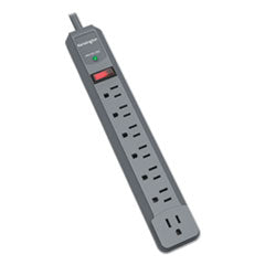 Kensington® Guardian Premium Surge Protector, 7 AC Outlets, 6 ft Cord, 540 J, Gray