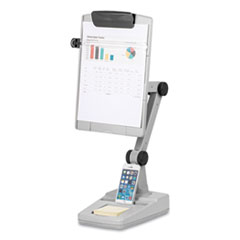 Fellowes® Flex Arm Weighted Base Copyholder,150 Sheet Capacity, Plastic, Platinum/Graphite