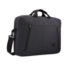 Case Logic® Huxton 15.6" Laptop Attache, Fits Devices Up to 15.6", Polyester, 16.3 x 2.8 x 12.4, Black