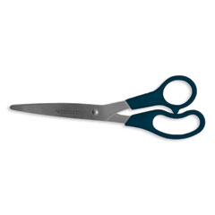 Westcott® Value Line Stainless Steel Shears, 8" Long, 3.5" Cut Length, Offset Black Handle