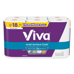 Multi-Surface Cloth Choose-A-Sheet Kitchen Roll Paper Towels, 2-Ply, 11 x 5.9, White, 165/Roll, 6 Rolls/Pack, 4 Packs/Carton